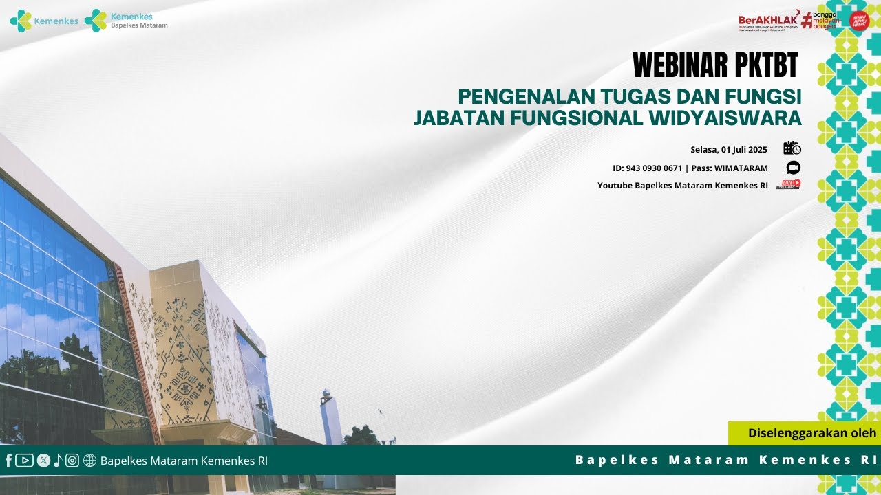 Webinar PKTBT Pengenalan Tugas Dan Fungsi Jabatan Fungsional Widyaiswara