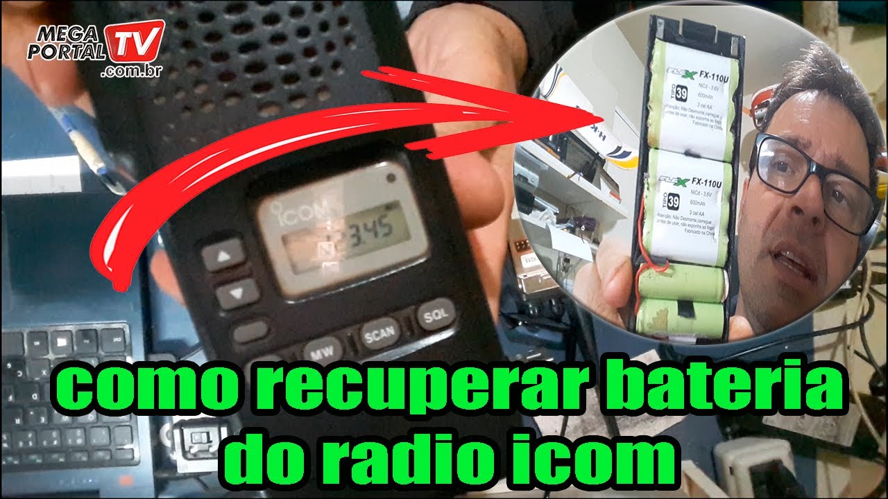 adaptar baterias radio  ht aeronautico icom ic-a4 recuperar