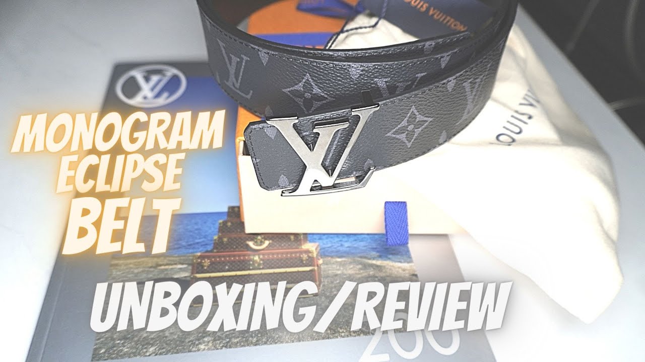 LOUIS VUITTON MONOGRAM ECLIPSE REVERSIBLE 40MM BELT UNBOXING REVIEW