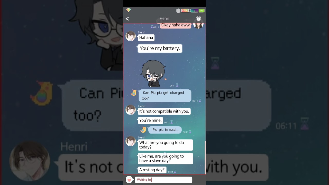 The Ssum Henri's route (chat day 11-wake up time and private account reveal)