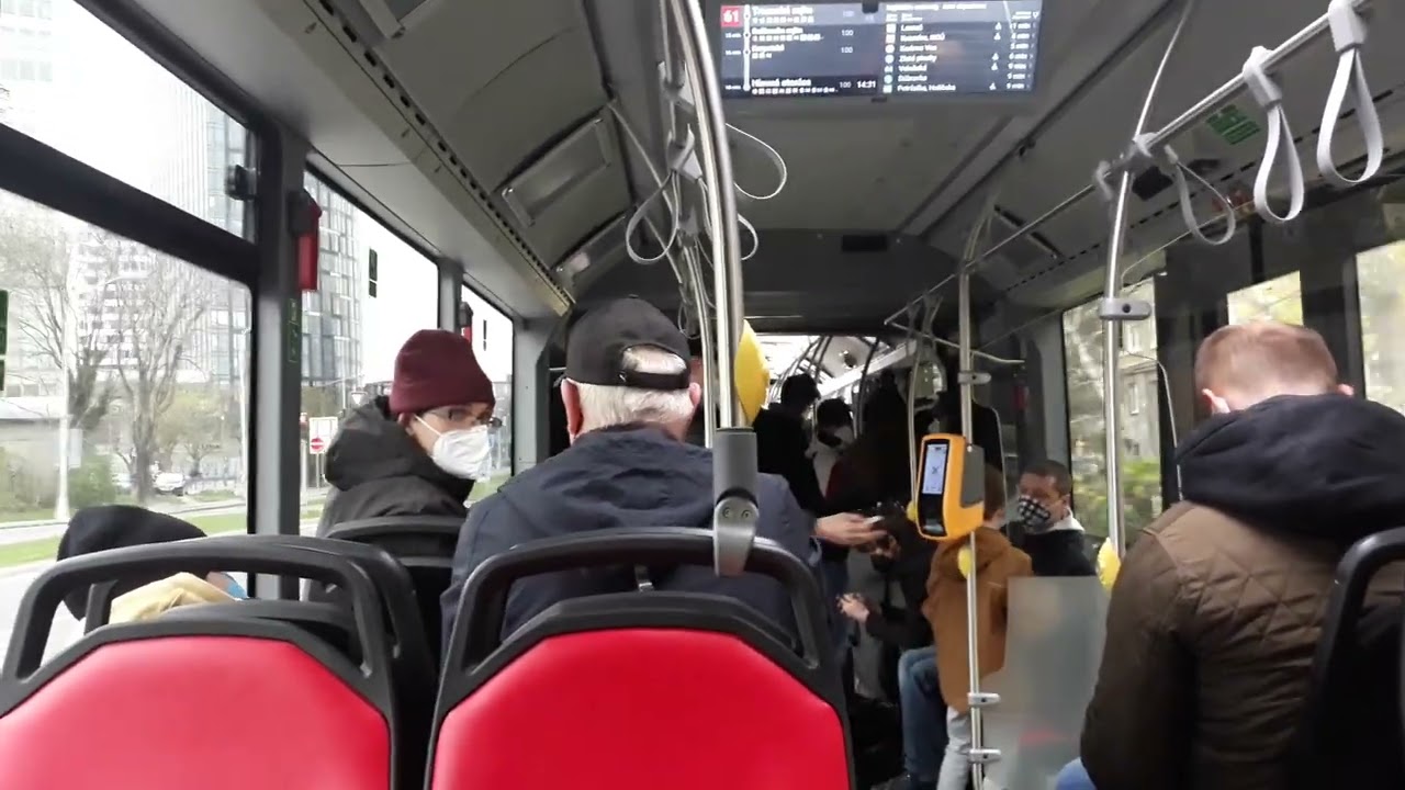 Jazda autobusom Otokar Kent C 18,75 na linke 61 v Bratislave (2)