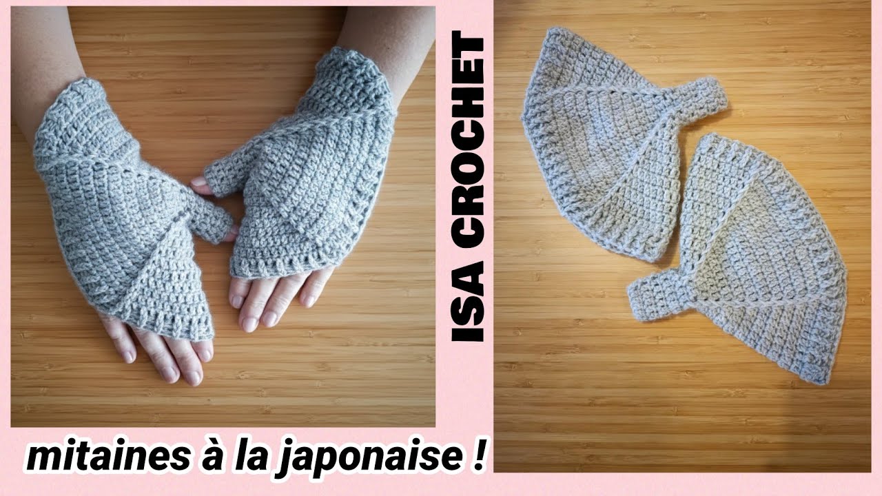 😍 Tuto crochet Mitaines à la 