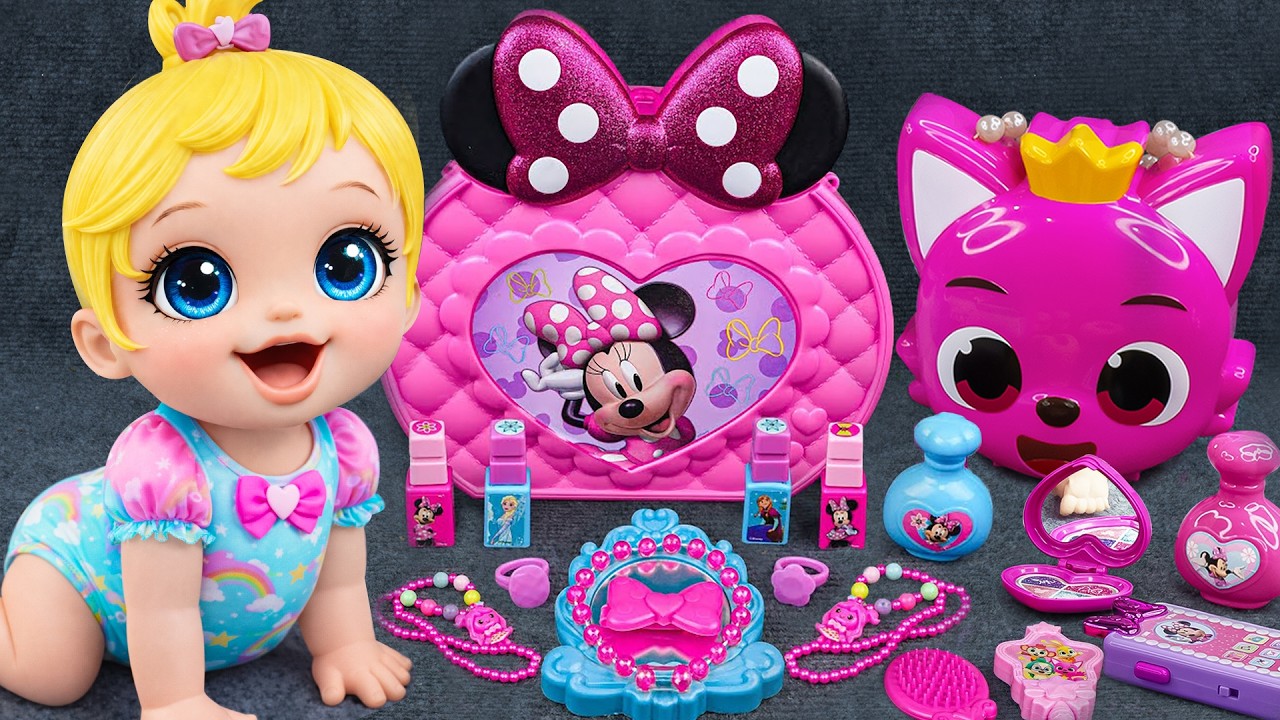 60 Minutes Satisfying Unboxing Minnie Makeup Set, Disney Beauty Playset ASMR | Review Toys