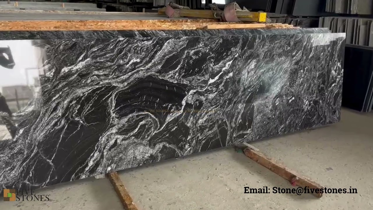 Black Forest Granite Cutter Slabs | Premium Natural Stone from India | Five Stones