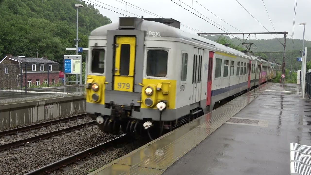 4K | Les trains à dans la gare Chaudfontaine
