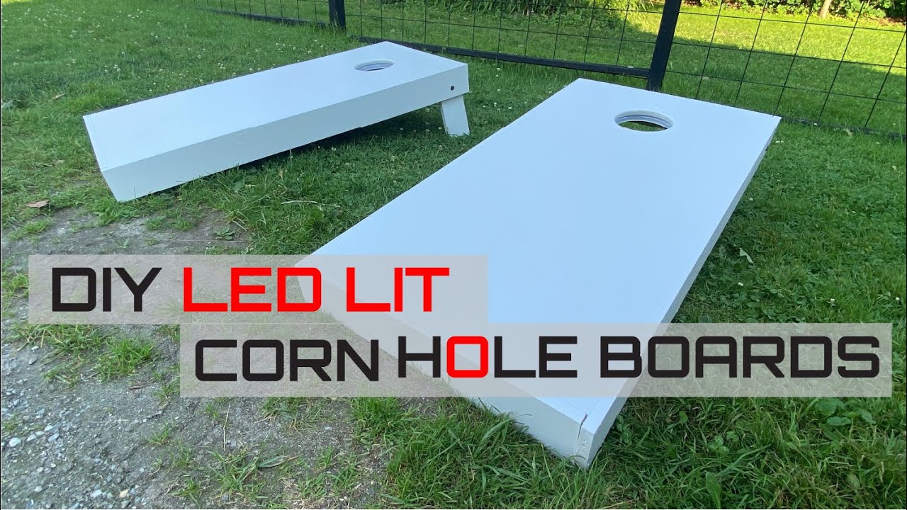DIY LED Lit Corn Hole Boards
