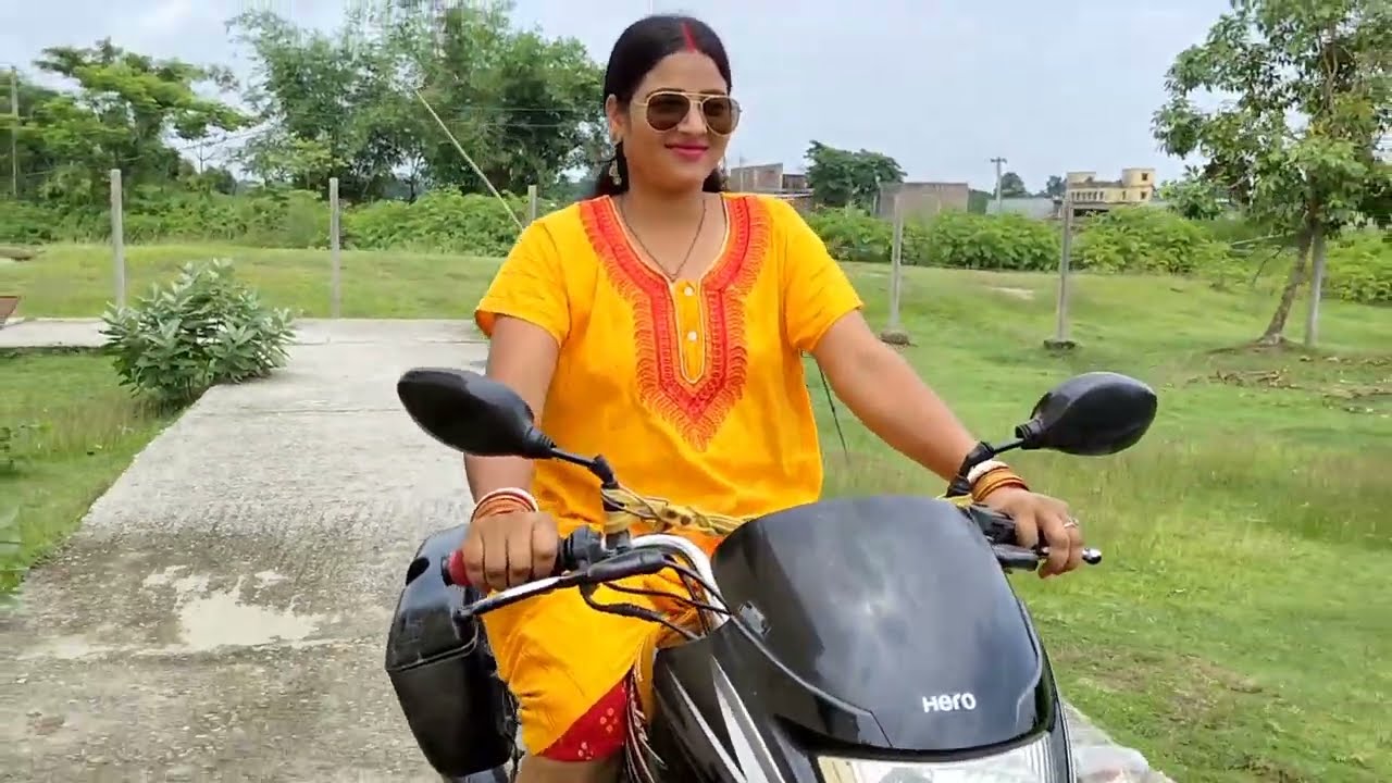 WOMAN bike ride in gown 🏍️💃#bikeriding#longvideo#sona devi max comedy#requested
