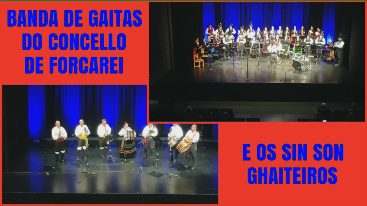 BANDA DE GAITAS DO CONCELLO DE FORCAREI E OS SIN SON GHAITEIROS. En Cee, A Coruña