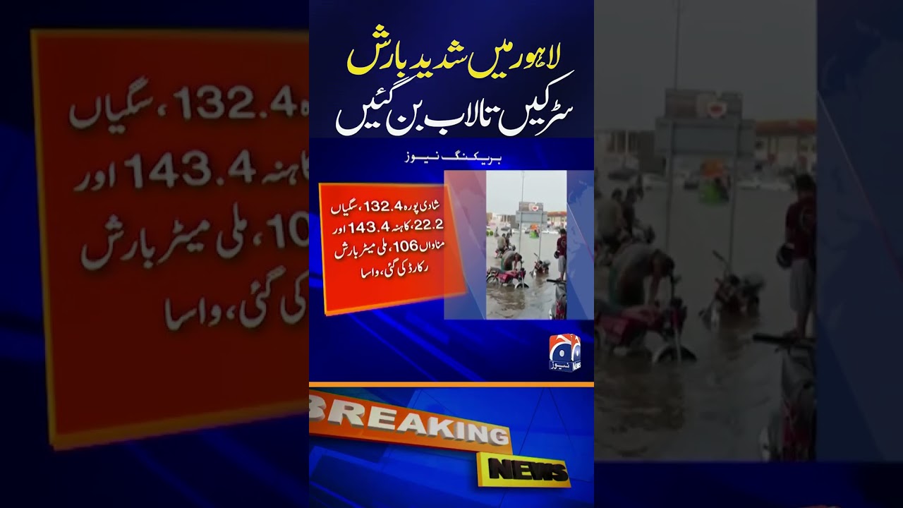 Lahore Rain Havoc | Streets Submerged After Continuous Downpour