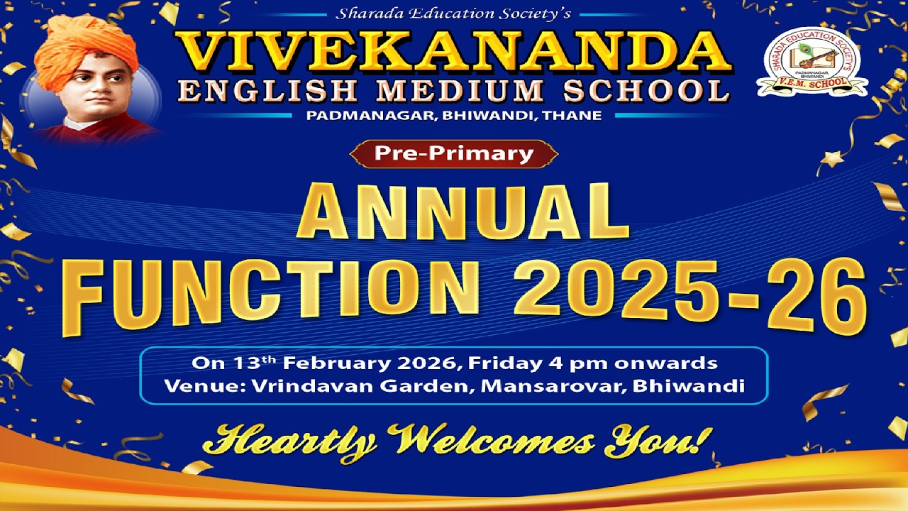 VIVEKANANDA ENGLISH MEDIUM SCHOOL PADMANAGAR, BHIWANDI (Pre-Primary) ANNUAL FUNCTION 2025-26