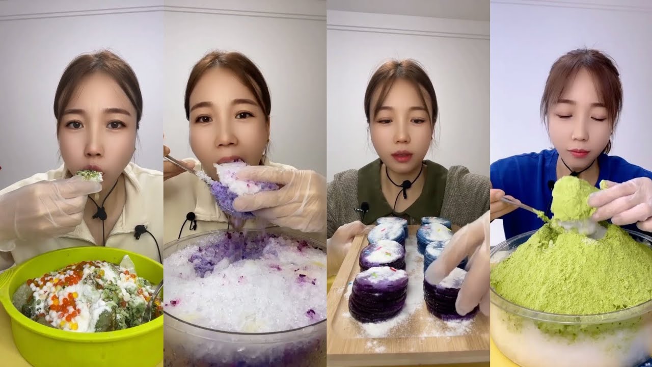 [ONLY BITES]  EATING SUPER CRUNCHY AND FLAVOURED ICE 🧊 | COMPILATION 