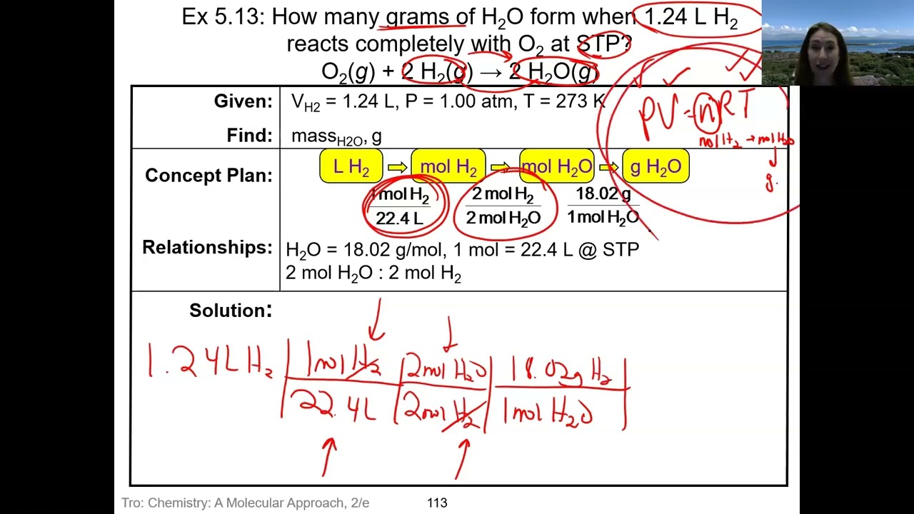 gas stoichiometry, real gases