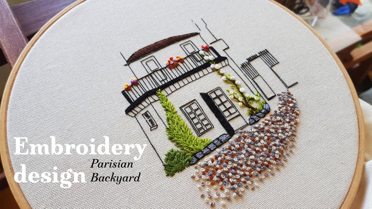 Saint Germain Backyard Pattern. Embroidery for Beginner