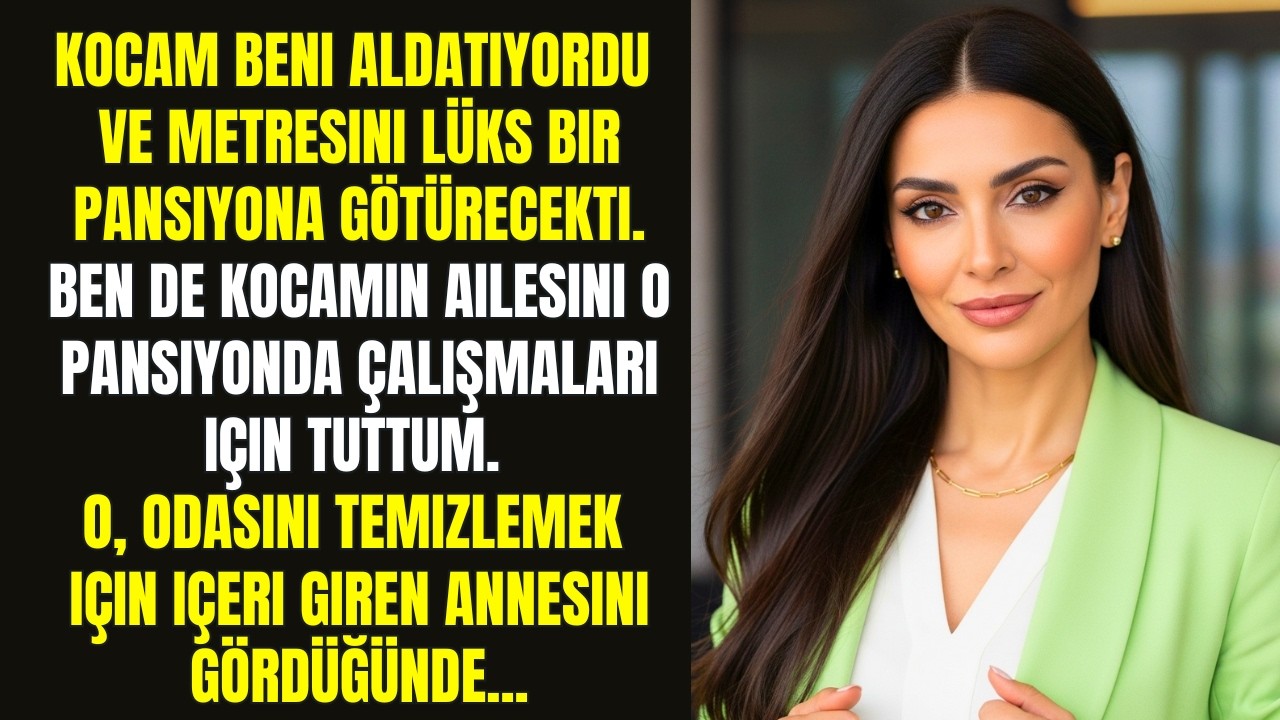 KOCAM METRESINI PANSIYONA GÖTÜRECEKTI. BEN DE O GÜN ORADA ÇALIŞMALARI IÇIN AILESINI IŞE ALDIM!