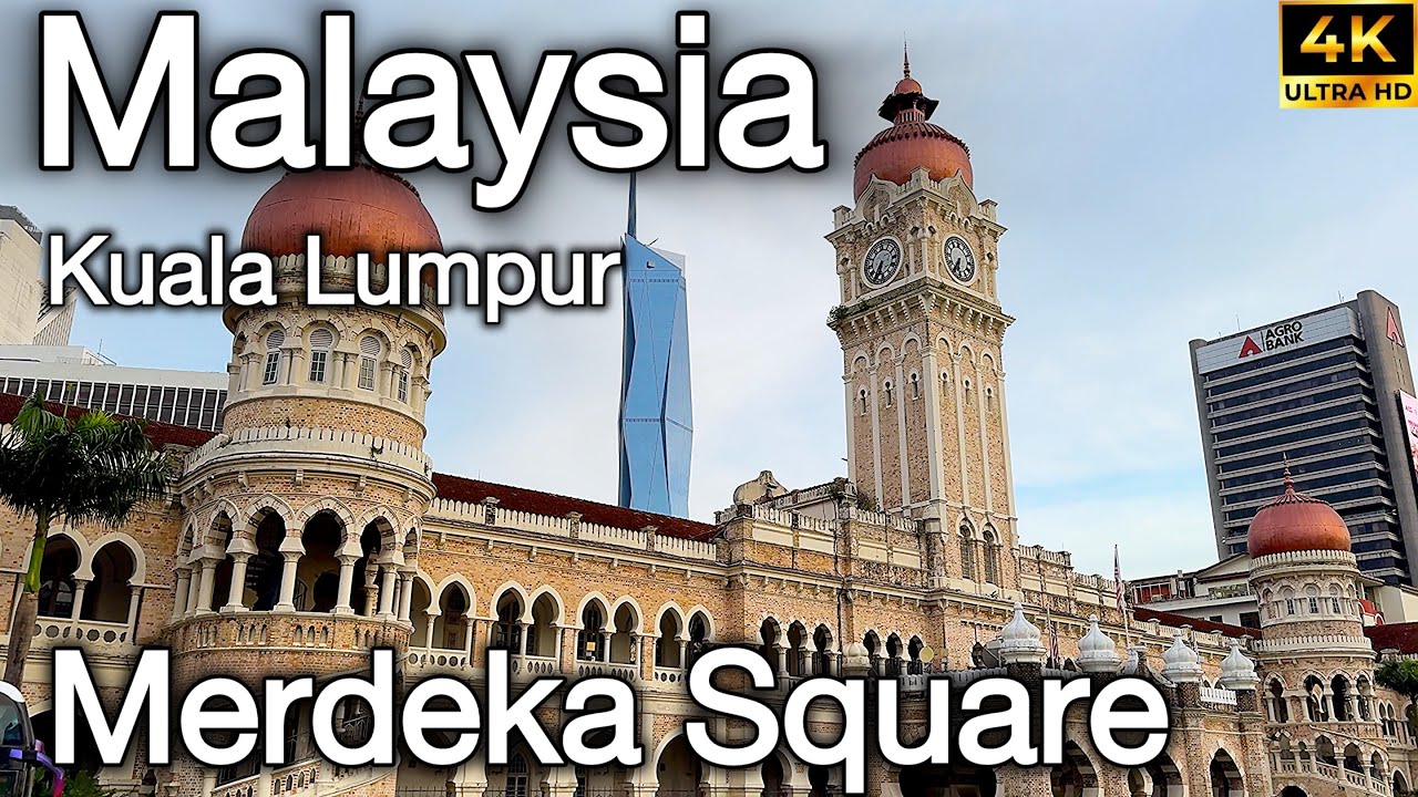 Merdeka Square Kuala Lumpur Malaysia 🇲🇾 Historical City Center! [ 4K ] Walking Tour