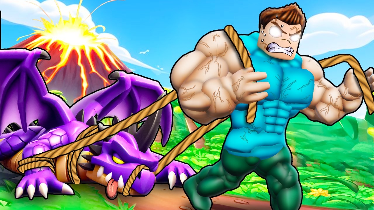 PULL A BIG DRAGON IN TUG OF WAR ROBLOX..!!