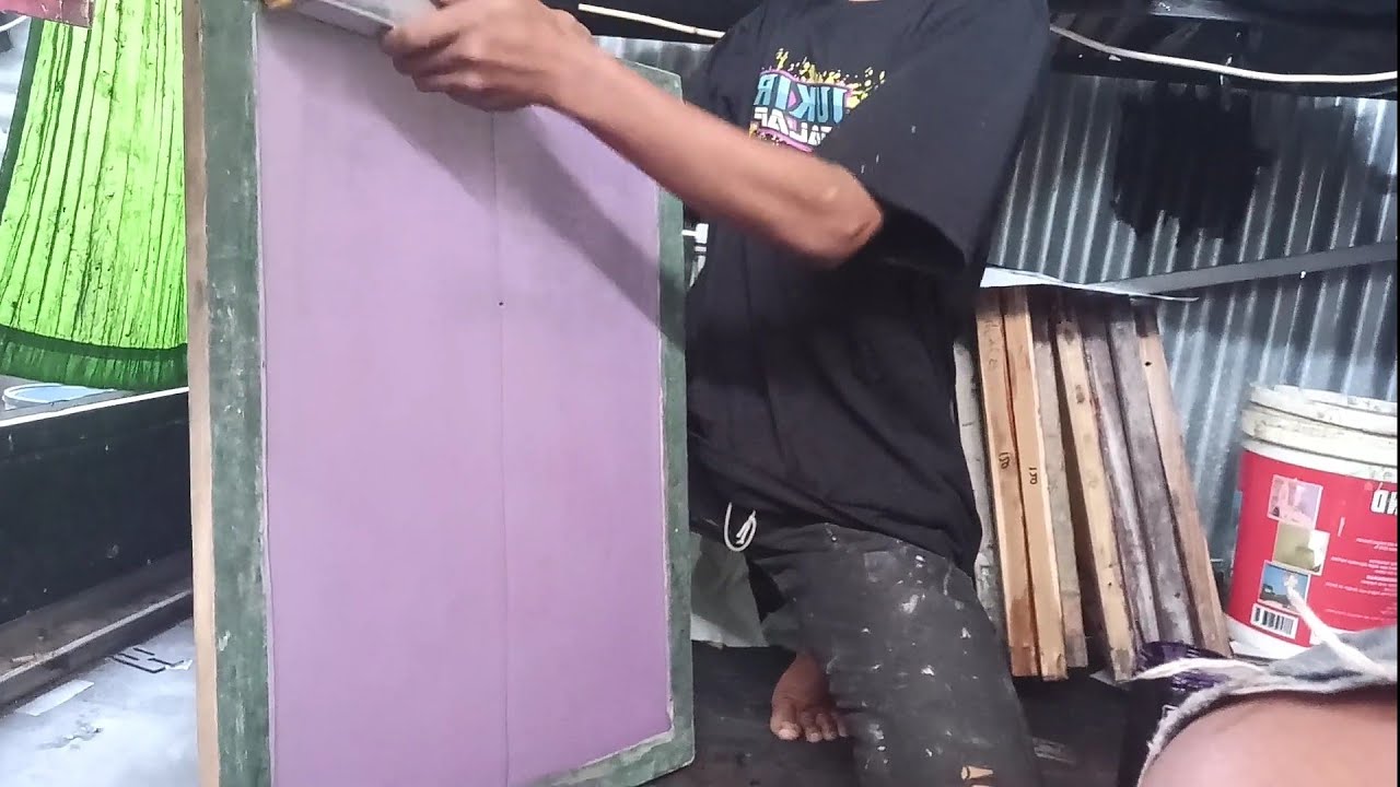 Cara afdruk screen sablon dan mengatasi screen mampet dan ambrol