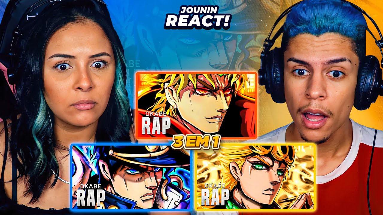 3 EM 1 | OKABE - Dio, Jotaro e Giorno Giovanna (Jojo&rsquo;s Bizarre Adventure) | [React Rap Nerd] 🔥