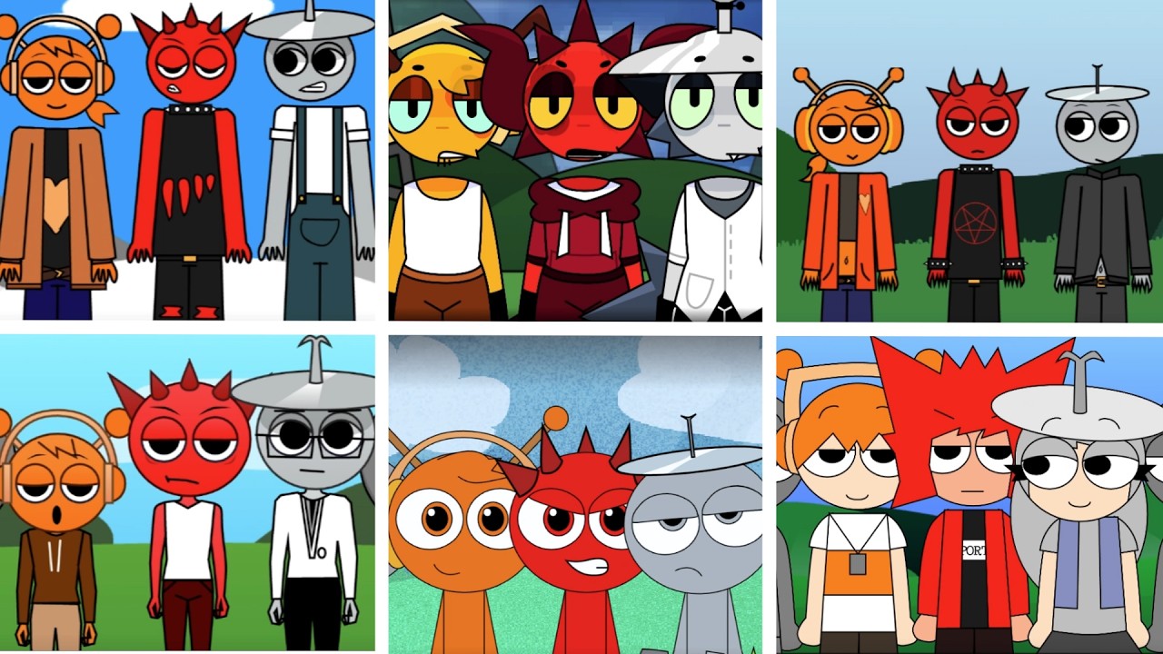 Sprunki - Incredibox but OREN and RADDY and CLUKR in ALL Human Mods