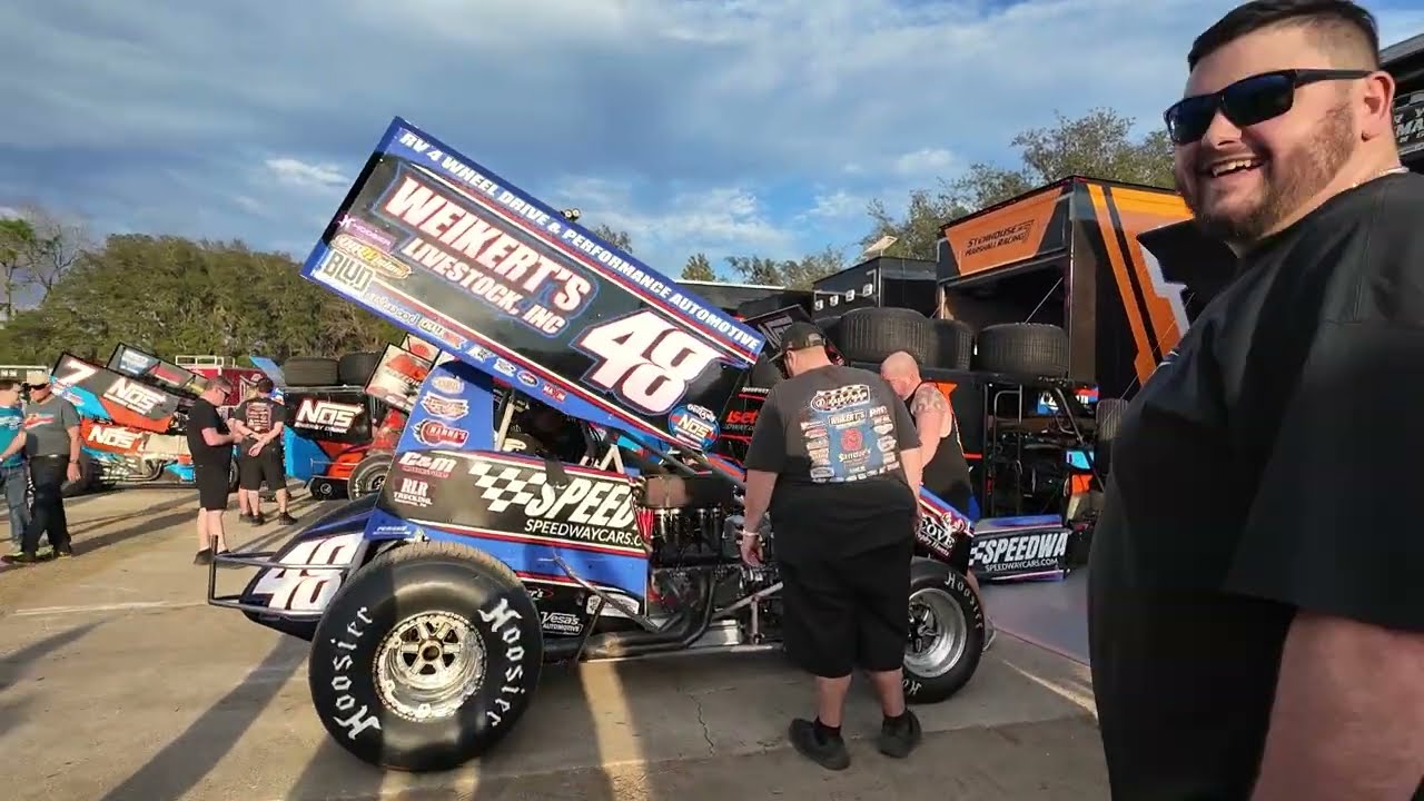 We took a walk through the pit area before Thursday's World of Outlaws event at Volusia