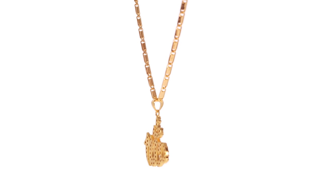 U7 Jewelry-ice out Allah pendant necklace