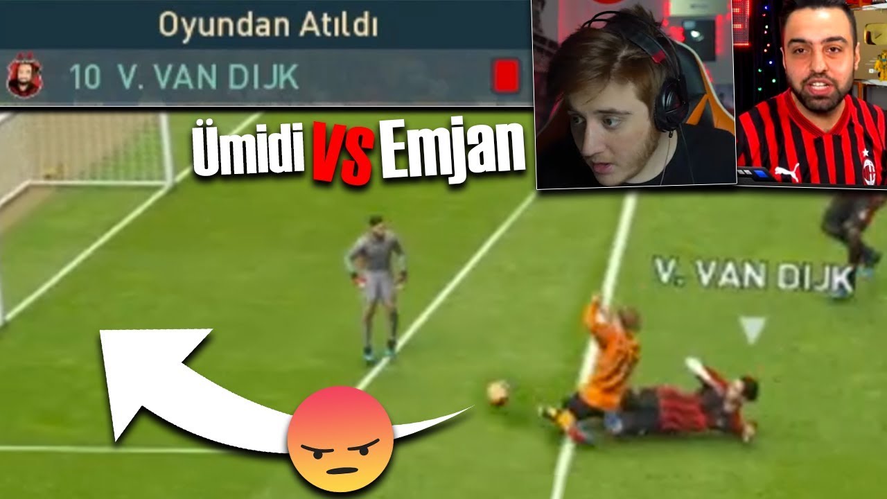 ÖKÜZ ÖYLE BİR ŞEY YAPTI Kİ DİREKT KIRMIZI KART !! - Ümidi vs Emjan BİNGO PES 2019
