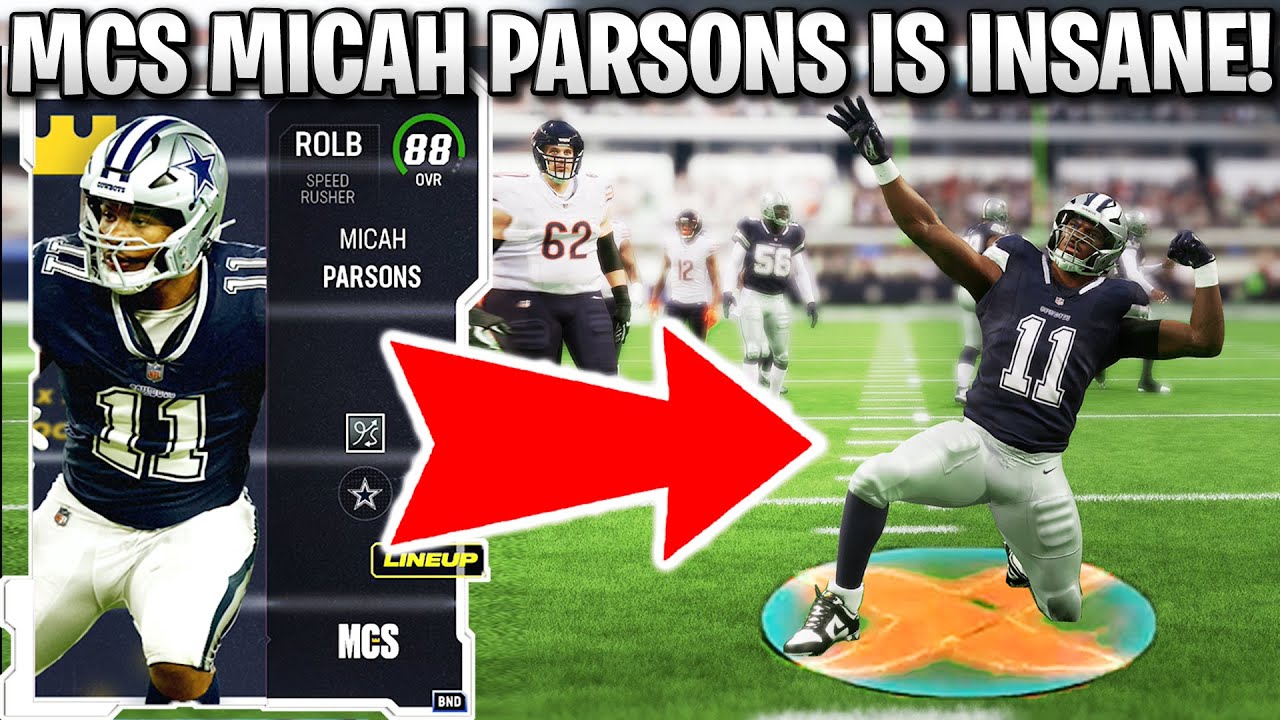 87 SPEED MICAH PARSONS IS INSANE! 88 OVERALL MCS MICAH PARSONS GAMEPLAY!