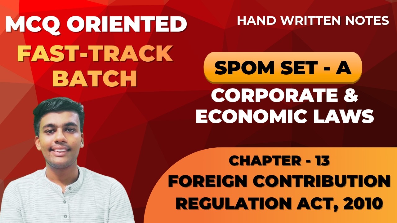 FCRA Act | SPOM Law | Set A | CA Final