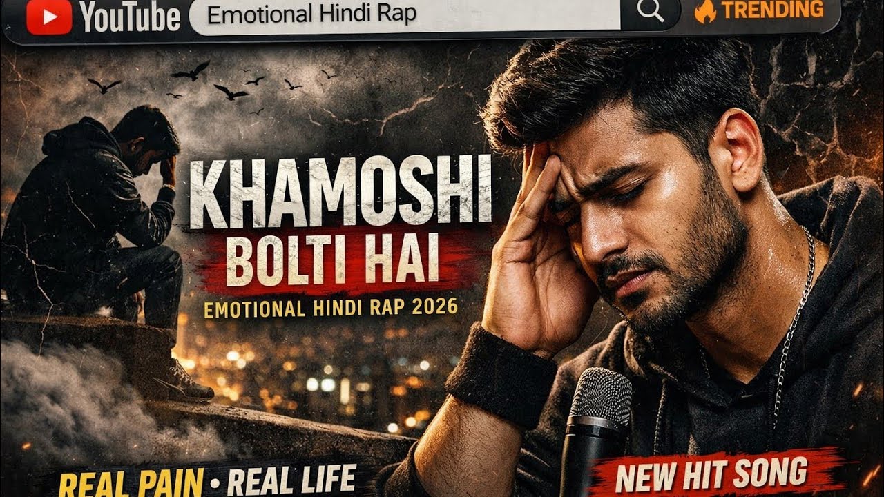 Khamoshi Bolti Hai 💔 | Emotional Hindi Rap 2026 | Real Pain Real Life #EmotionalHindiRap #SadRapSong