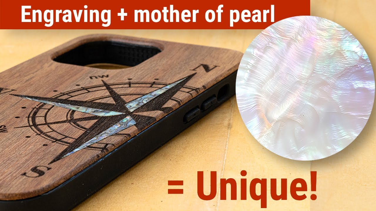 Engraving phone cases with mother-of-pearl inlay: How did it work?