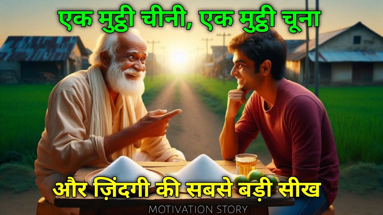 एक मुट्ठी चीनी, एक मुट्ठी चूना  और ज़िंदगी की सबसे बड़ी सीख |Motivational Story  | Hindi Kahani