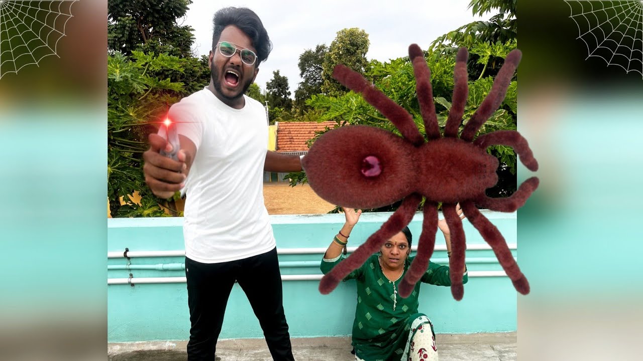 ORGINAL RC SPIDER PUUCHU 🕷️ PRANK TO MY MUMMY ( MOM IN HOSPITAL  🥺) - #funny #toys  #trending