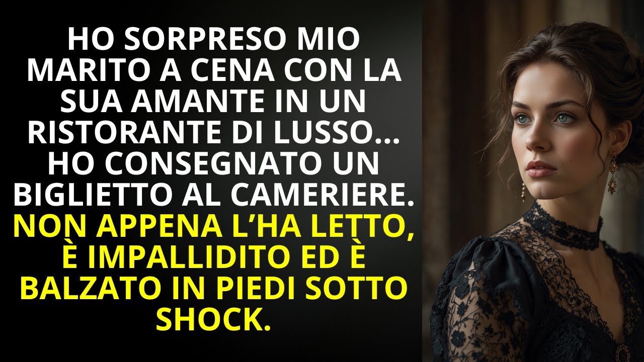 L&rsquo;ho visto con lei...mi tradiva&hellip; ma il biglietto che gli ho lasciato gli ha distrutto la serata.