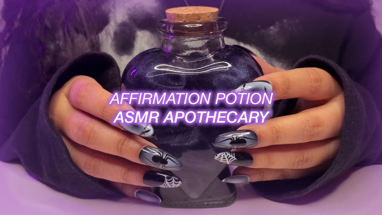 ASMR Affirmation Apothecary / Roleplay Potion Making (Layered Sounds, Whispers, Tingles) 🎃🧪🫙🌙💖✨