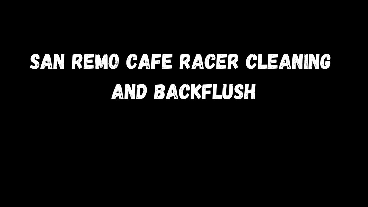 San Remo Cafe Racer Coffee Machine cleaning and backflush cycle