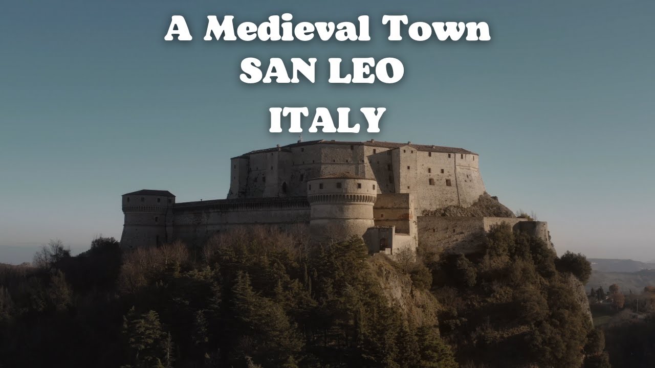 A Medieval Town: San Leo - Italy  / Fascinating 4K Aerial View with Relaxing Music