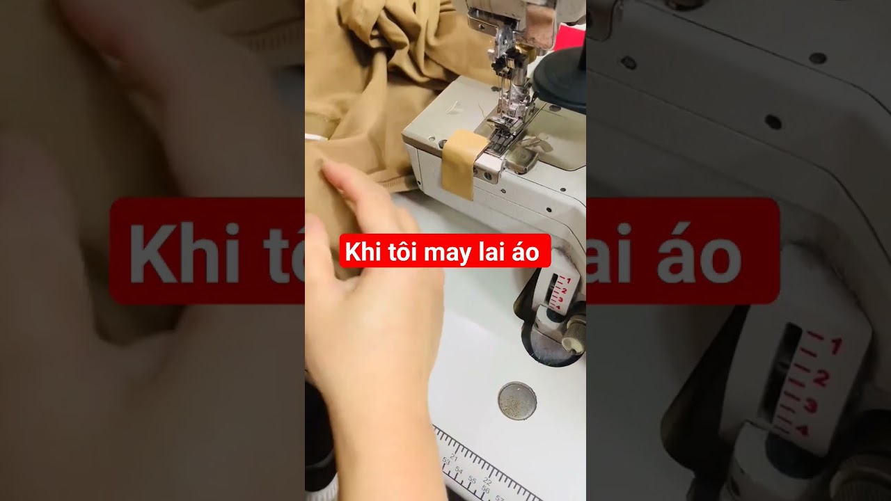 khi t&ocirc;i ngồi m&aacute;y may lai &aacute;o. m&aacute;y kansai may lai cắt chỉ tự động #mayva #maymac #maymay #may #vải
