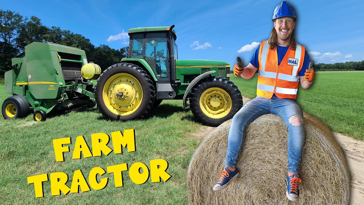 Handyman Hal works on Farm | Hay Tractor and Equipment for Kids