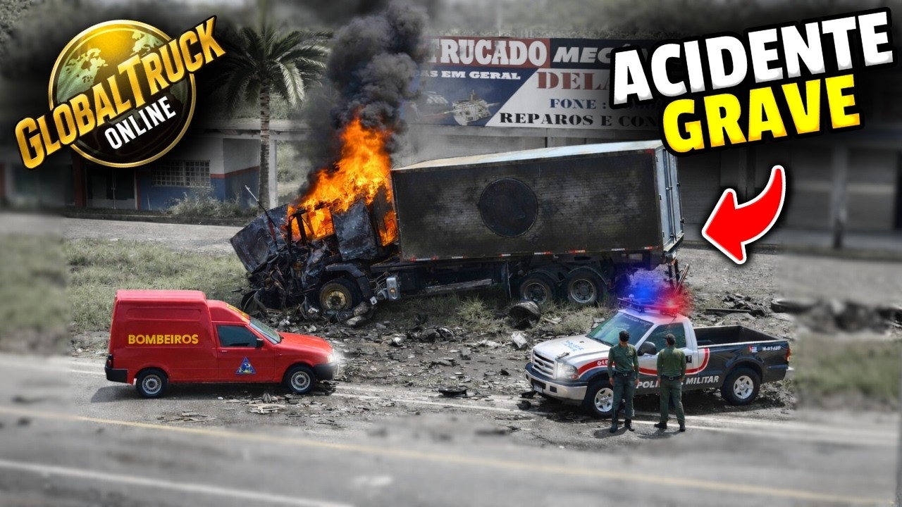 VLOG DESESPERADOR! Quase perdemos tudo nesse acidente no Global Truck Online