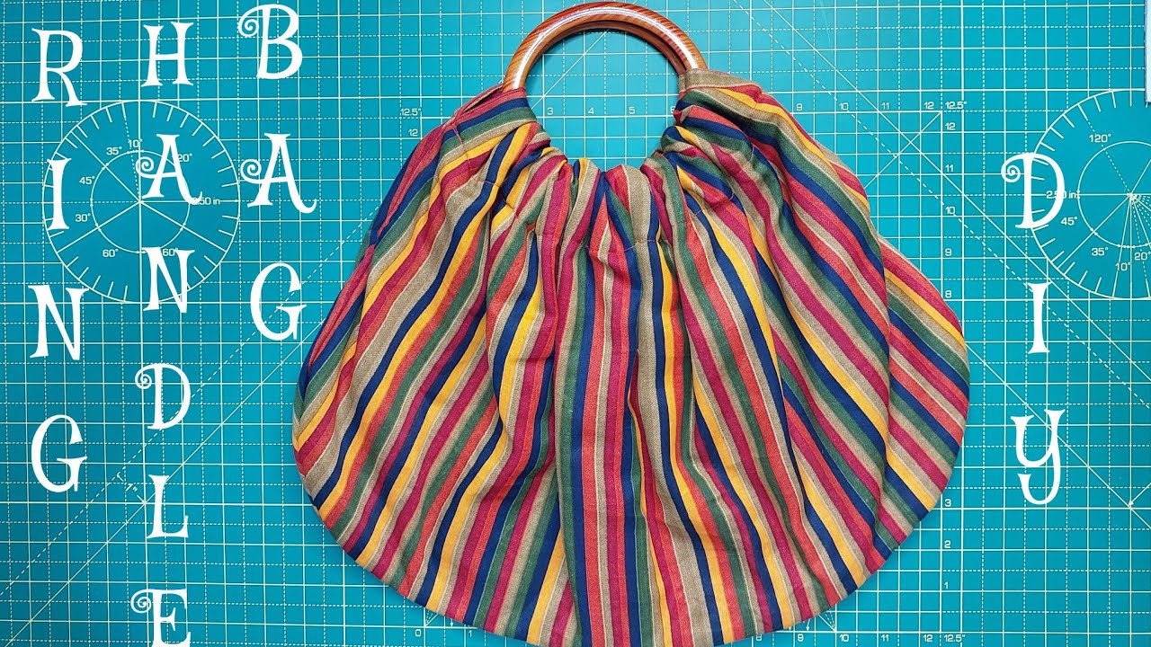 Ring Handle Bag , Wooden Handle Bag , Round Purse Bag Tutorial