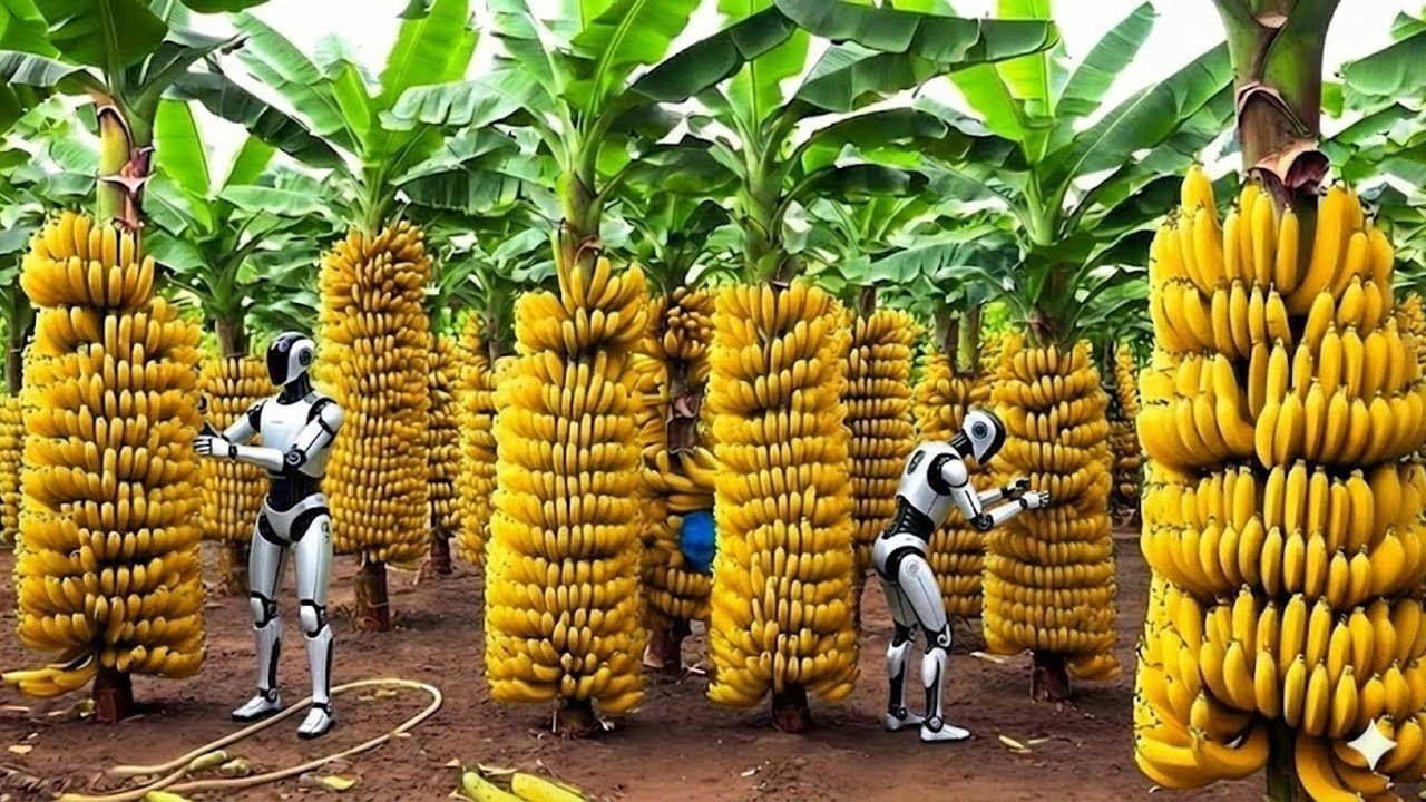 How a Banana Transport System Works | Grown, Harvested & Processed with Waterfall Sound