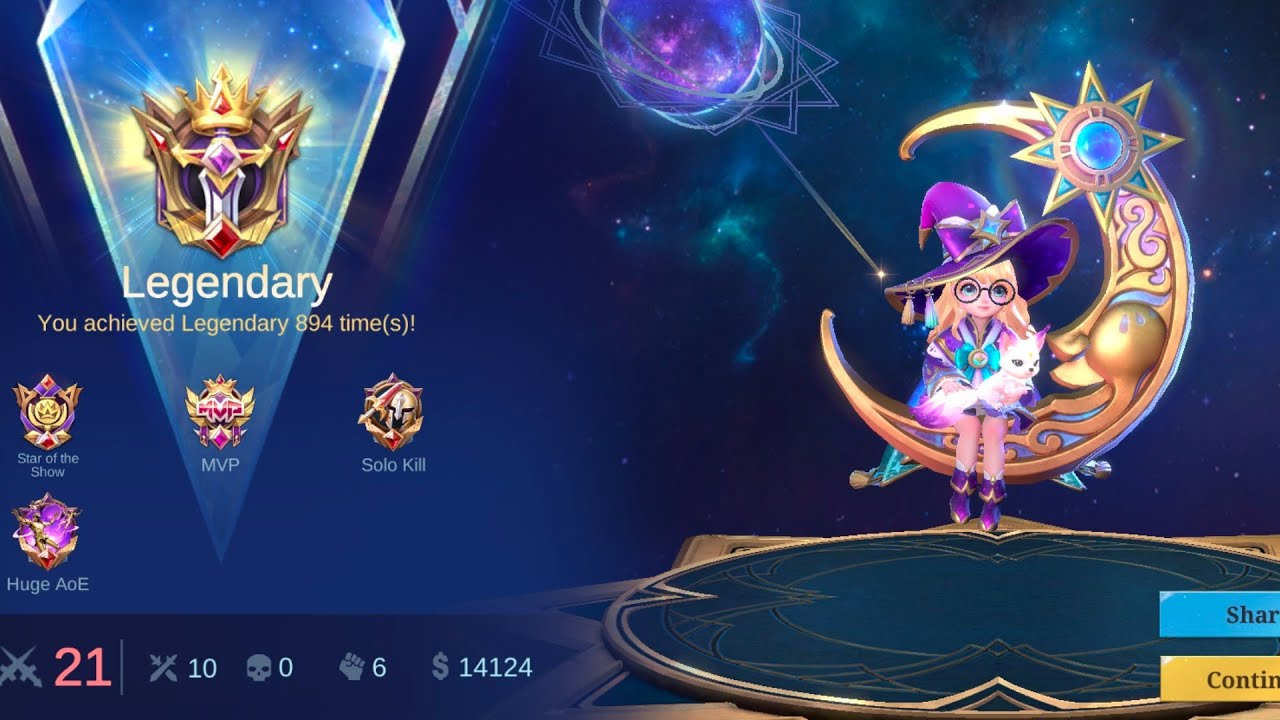 Moba Legends Chang'e 10 kills No death best build and game play 