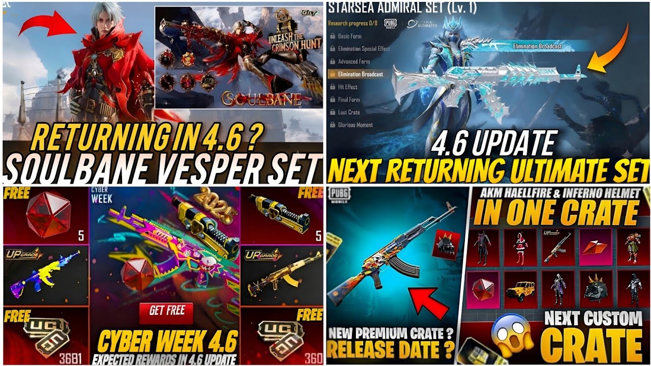 🔴NEXT ULTIMATE SET BGMI 4.6😍| NEXT PREMIUM CREATE LEAKS🔥|RETURNING ULTIMATE SET BGMI 4.6😱CYBER WEEK?