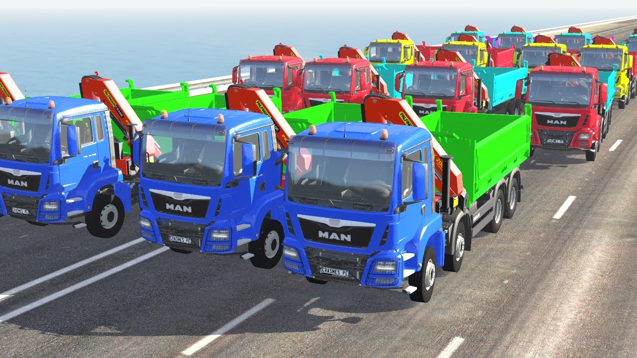 BeamNG Drive Crashes - Insane Crashes With Trucks #24 | Crashes Plus