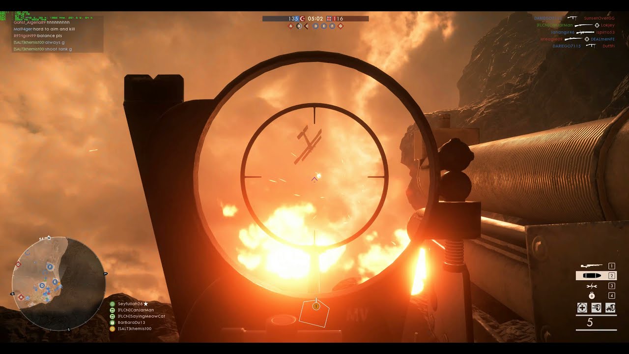 Battlefield 1 Artillery truck plane kills 15