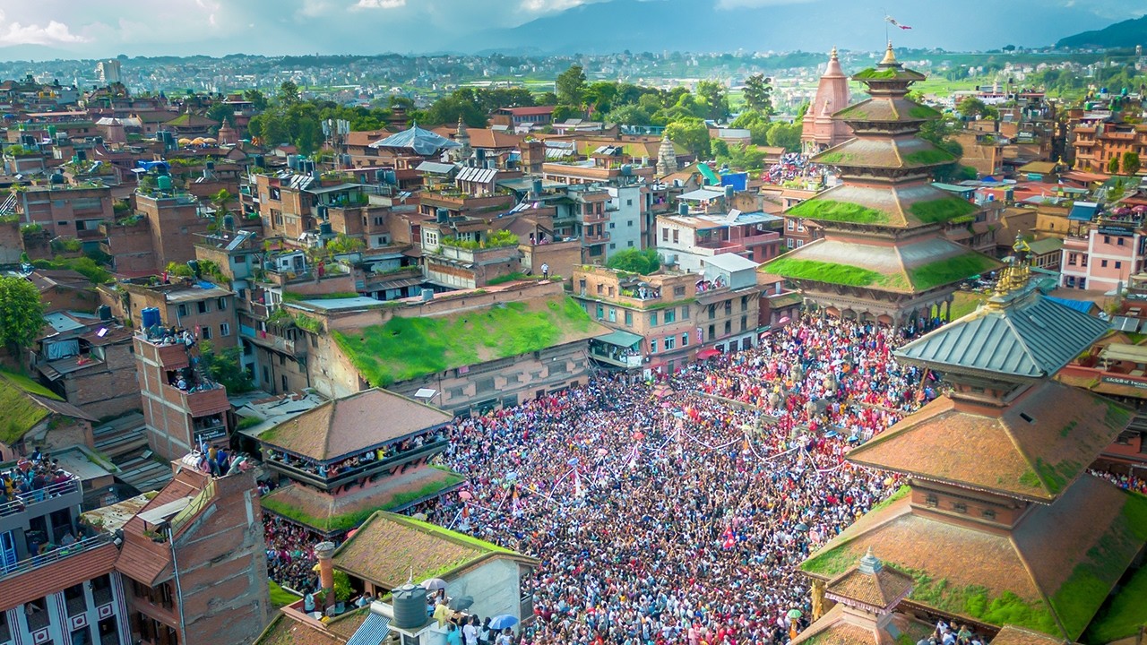 Americans Caught in the CULTURE of a Massive Nepali Festival: Gai Jatra 2024, Bhaktapur