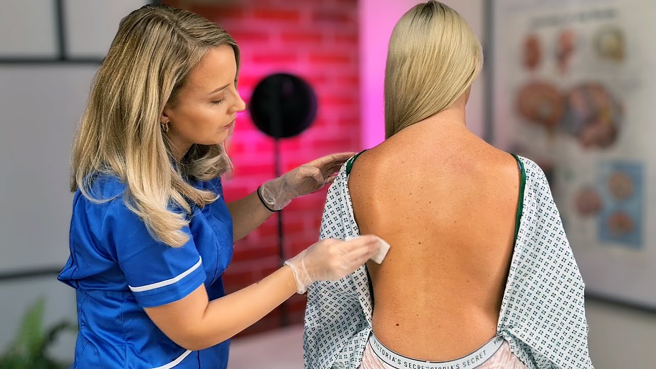 Lo-fi ASMR Real Person Back Exam (Mole Check) Medical Roleplay