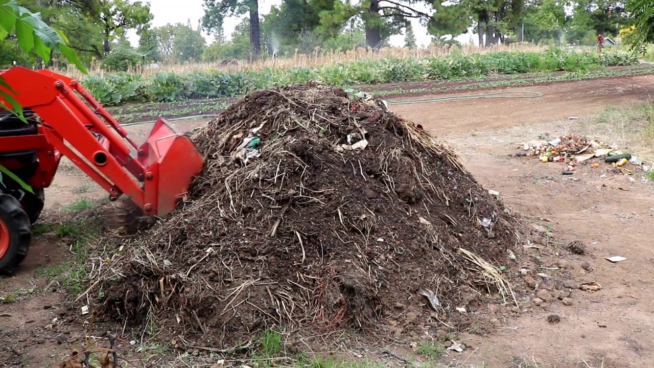Small Farm Compost in 30 days... Kubota, Paperpot Transplanter,Earth and Turf compost spreader
