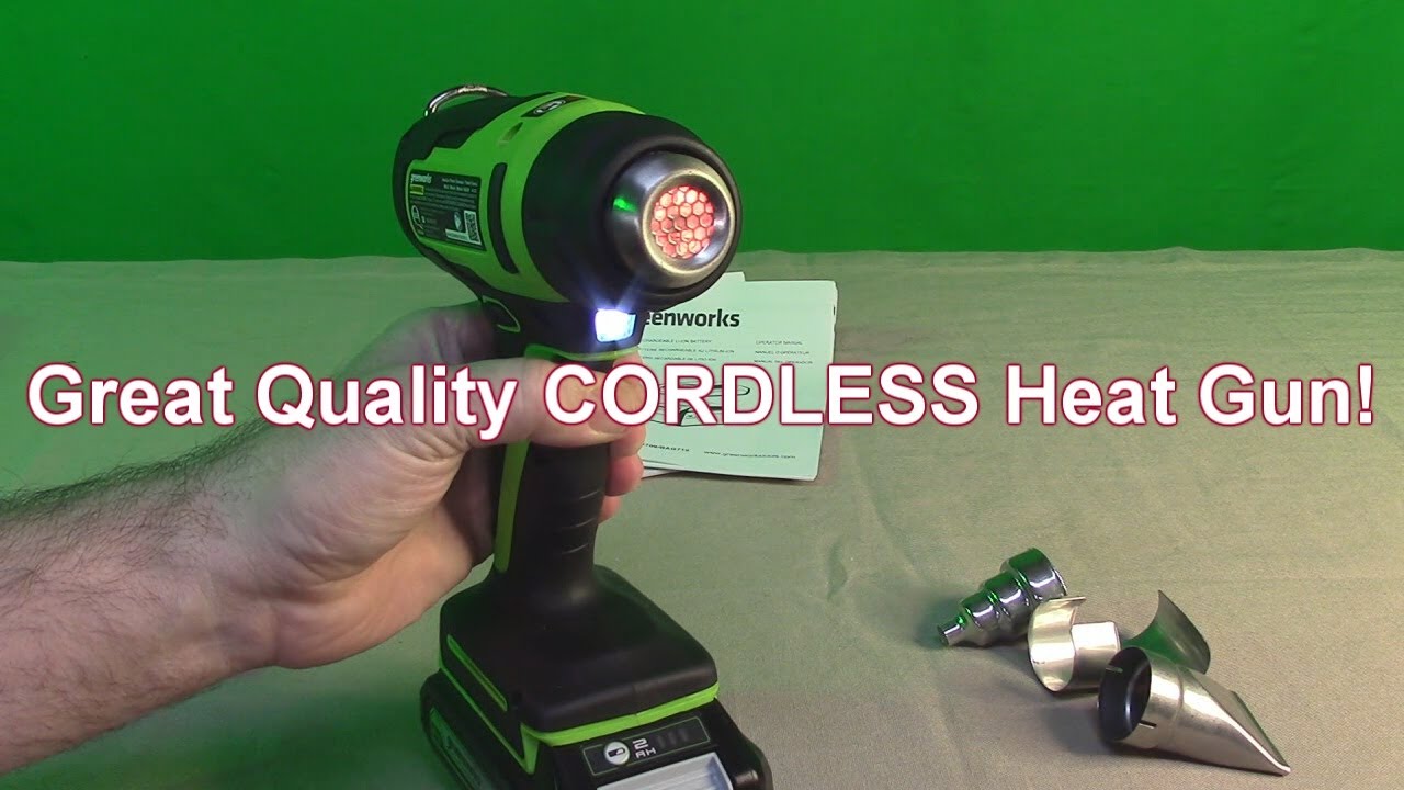 REVIEW Greenworks 24V Cordless Heat Gun - Hot Air Tool with Brushless Motor 2.0Ah Battery & Charger