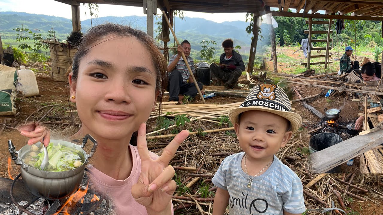 #ทำสวน #วิถีชาวบ้าน มาทำกับข้าวกินกันบนไร่ข้าวปีนี้ครับ บรรยากาศดีมากอาหารอร่อยๆ